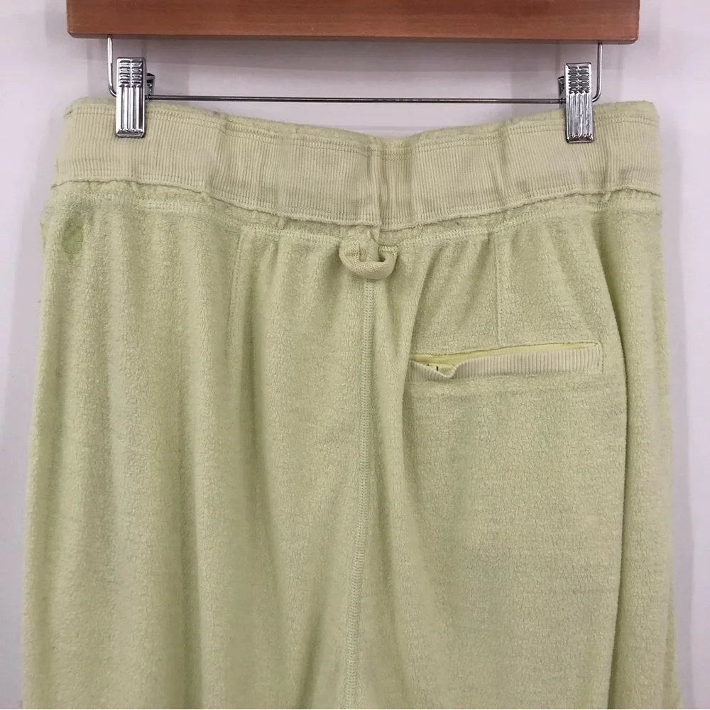 Free People M Terry Radiant Joggers Drawstring Lime 0383 terrycloth green yellow - Picture 7 of 12